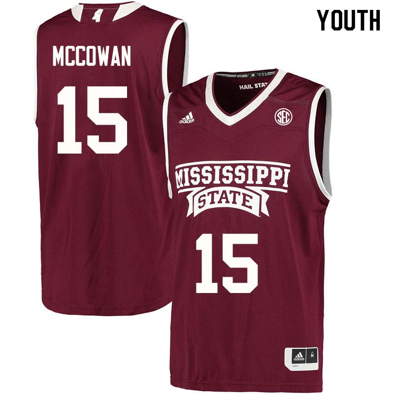 Youth #15 Teaira McCowan Mississippi State Bulldogs College Basketball Jerseys Sale-Maroon